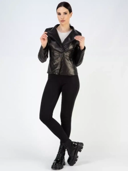 Кожаная куртка осень натуральная косуха