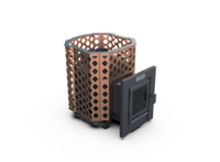 Банная печь Душа- 15 Сетка Ремейк стекло