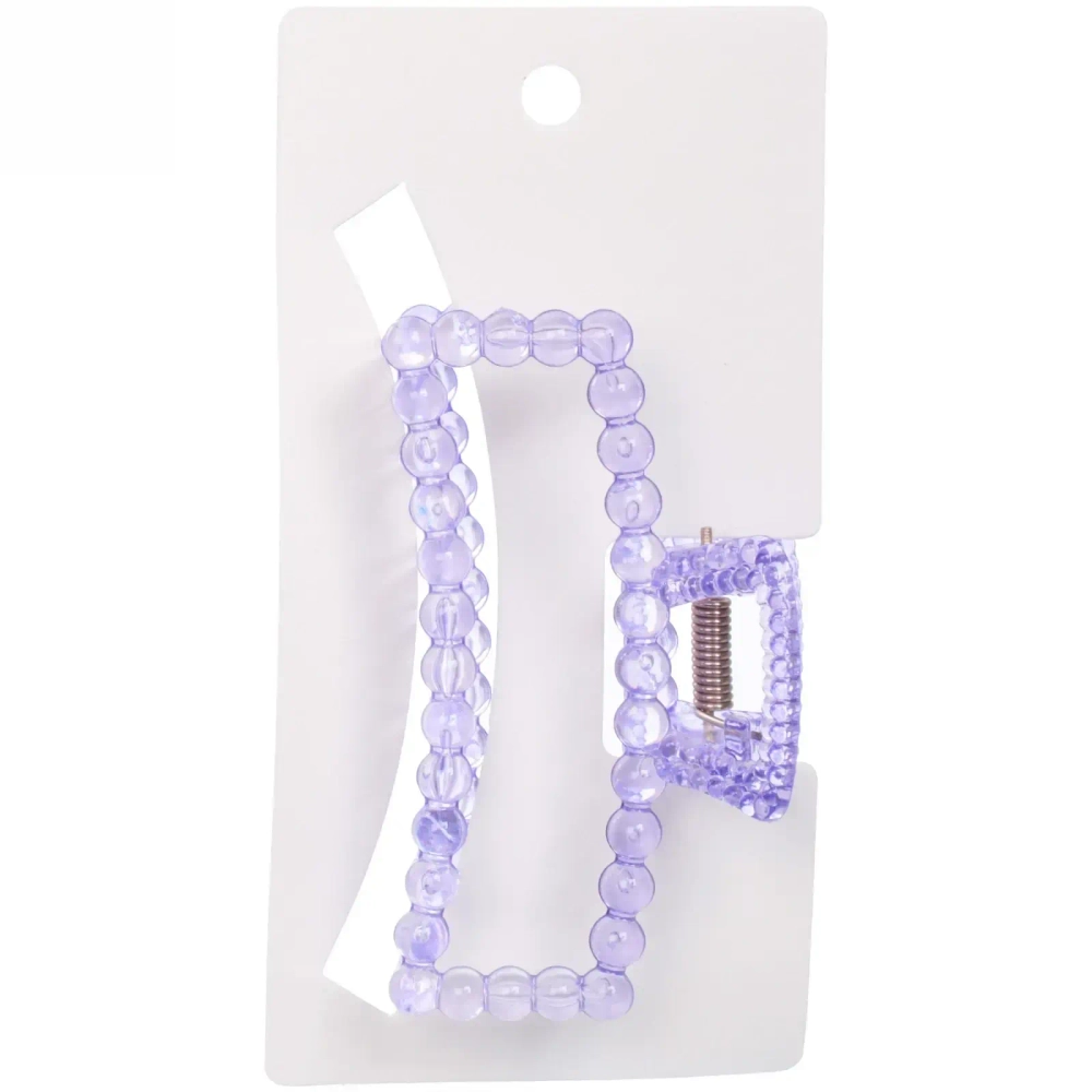 Заколка-краб для волос на блистере «Cruella- Прямоугольник», микс 6 цветов, 9 см