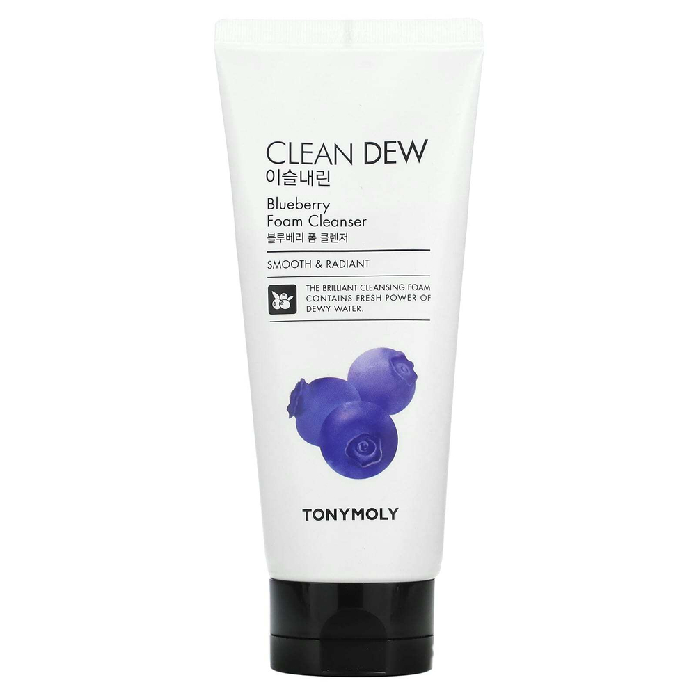 TonyMoly, Clean Dew, очищающая пенка с черникой, 180 мл