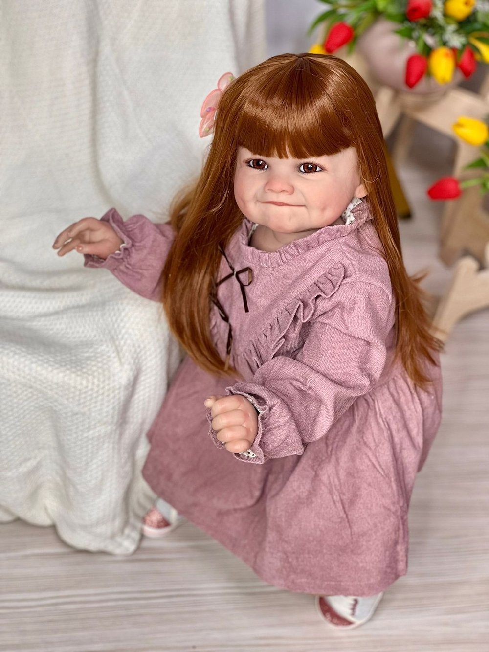 Кукла Реборн мягконабивная 65см в пакете (FA-805)