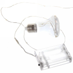 Гирлянда на батарейках 4 м, 100 ламп LED с насадками «Капля» 10 шт., Белый (батарейки АА)