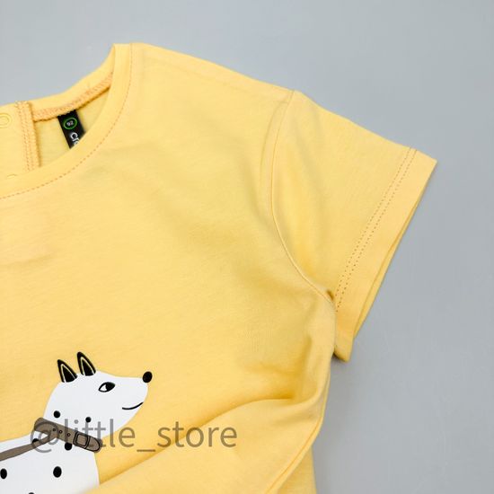 Футболка хлопковая "Горошки" абрикос