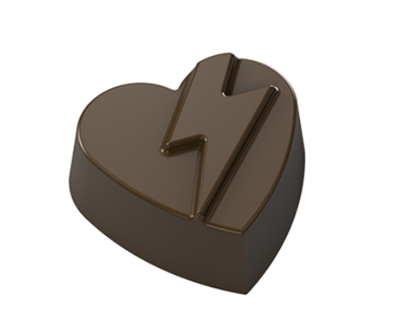 757 | Форма для шоколадных конфет &quot;Сердце электро&quot; (275*175мм)