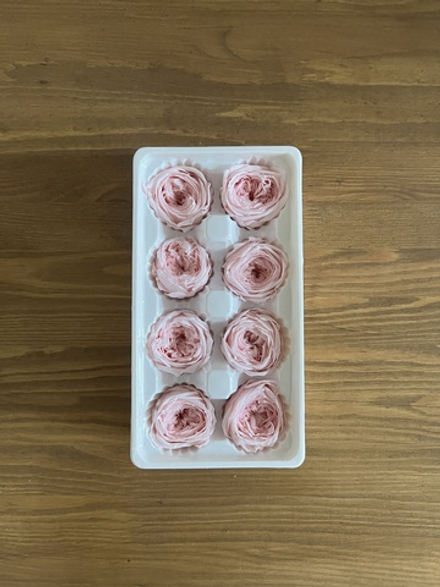 Роза пиновидная светло-розовая d=4-5 см (упак 8 шт)