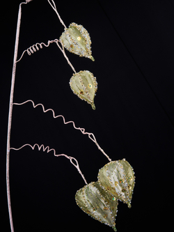 Веточка физалис 13х76см ChristmasDeLuxe оливковая