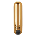 Золотистая вибропуля 7,5см в чехле для хранения California Exotic Novelties Rechargeable Hideaway Bullet SE-0062-45-2