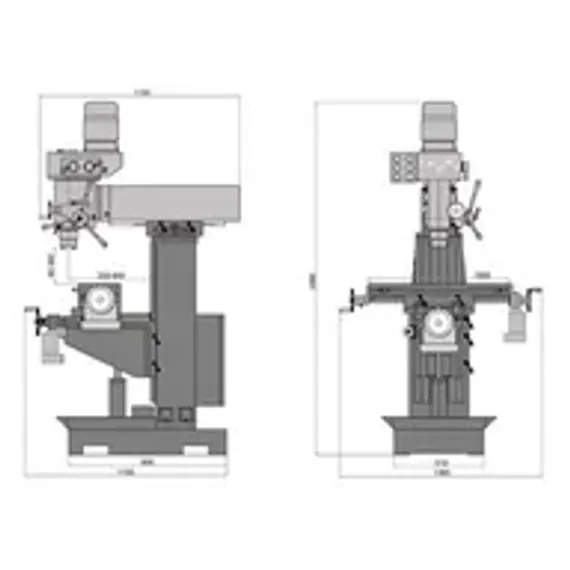 Подставка под фрезерный станок Optimum BF20, BF20L, MH20V, MH22V