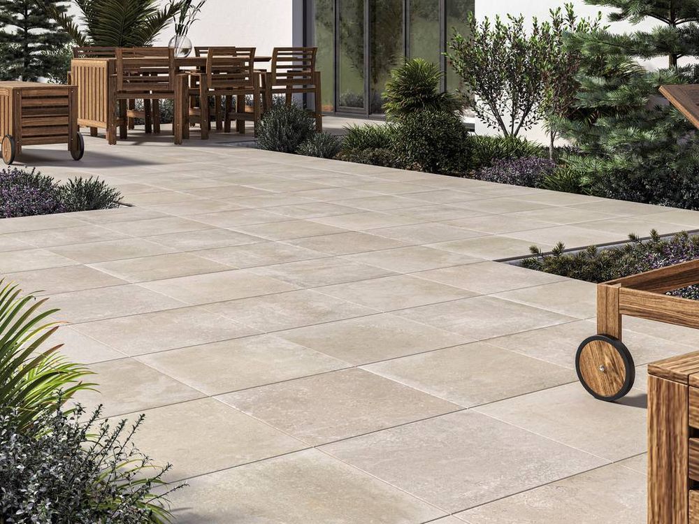 Terraslab, Midtown Cream Base C3/R11 Antislip 600х600х20мм 2шт/уп - керамогранит уличный