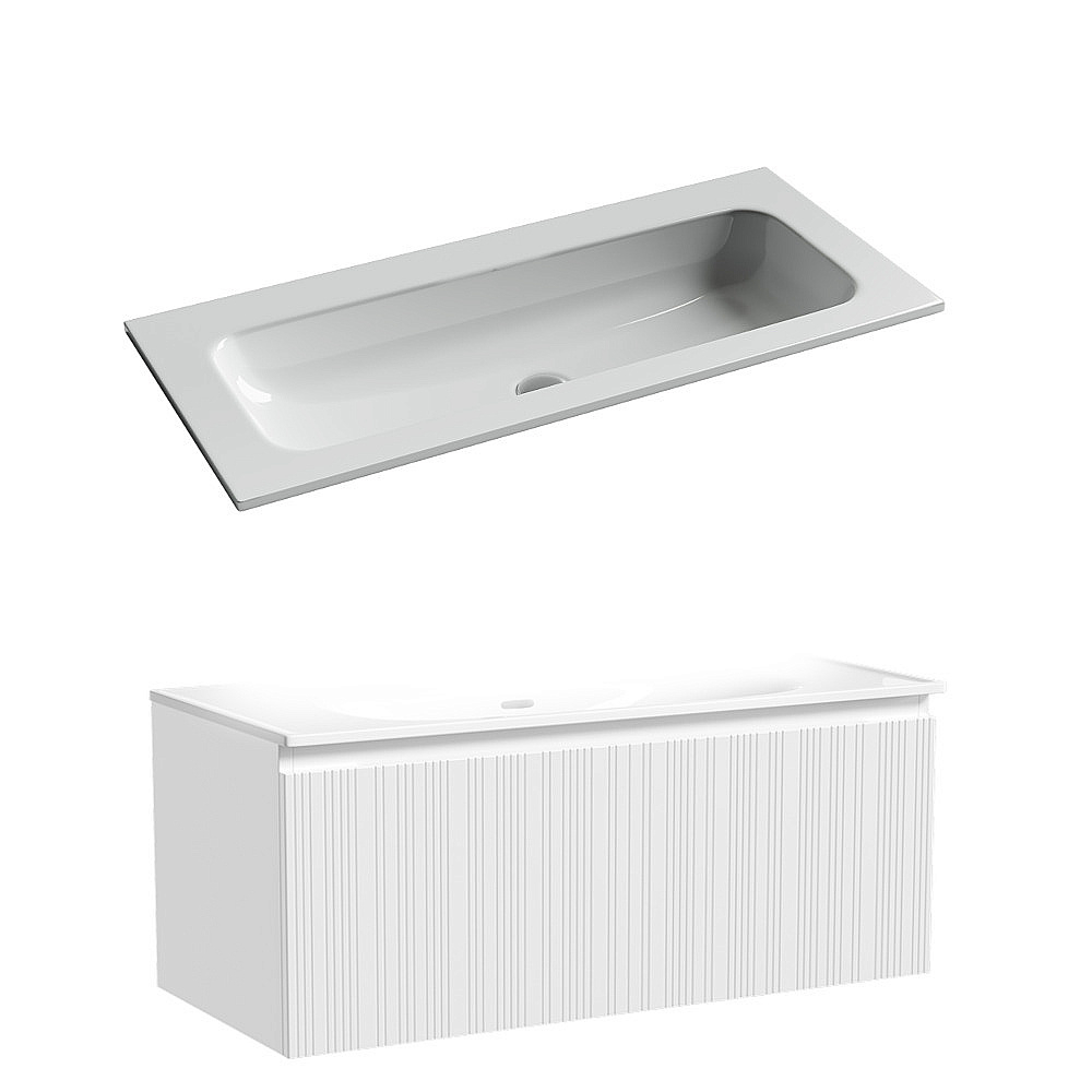 Тумба с раковиной Sancos CODE CD100W/CN7013WX 100 белая