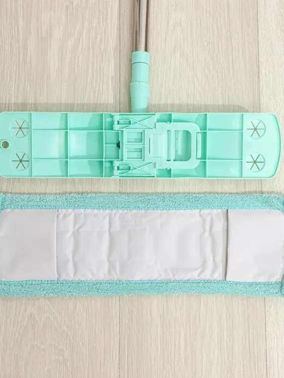 Швабра для мытья пола плоская Доляна, насадка из микрофибры 40×10 см, телескопическая стальная ручка 68-121 см, цвет МИКС