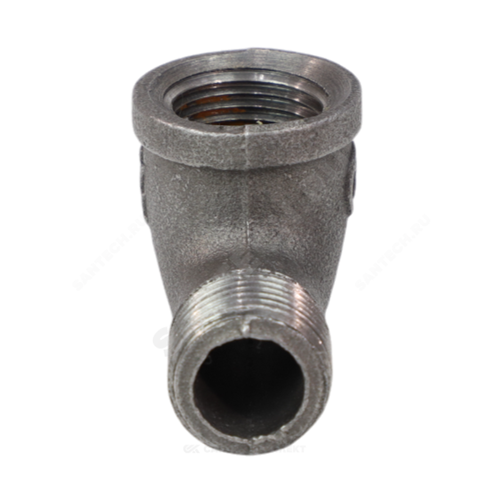 Угольник проходной чугун Ду 15 (1/2") ВР/НР Fittex PLUS