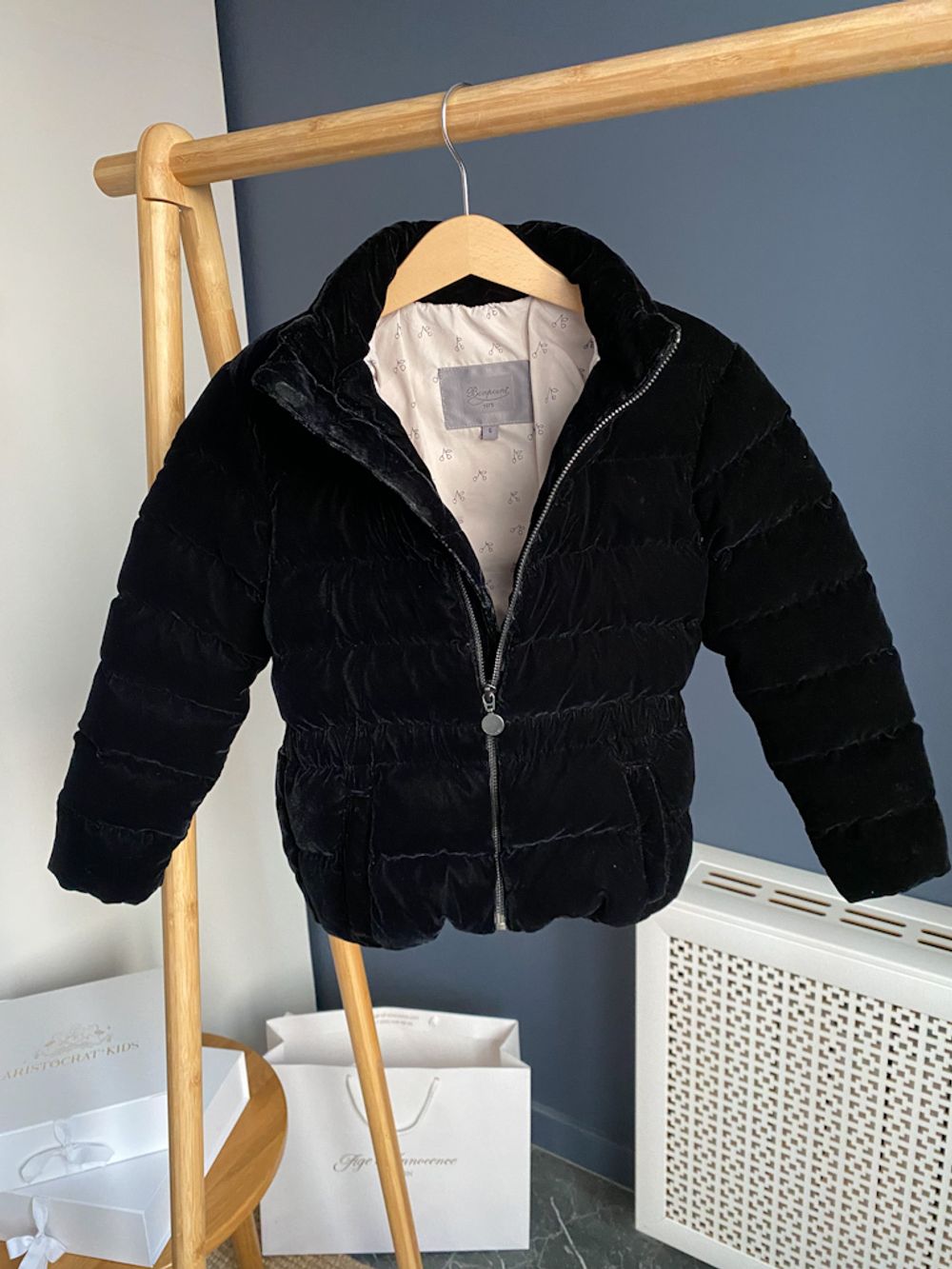 Бархатная пуховая куртка Bonpoint, 116