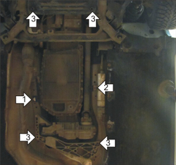 Защита КПП, Разд. коробки. 5 мм, Алюминий. для BMW 3 (e90) X1 (e84) MOTODOR.30208