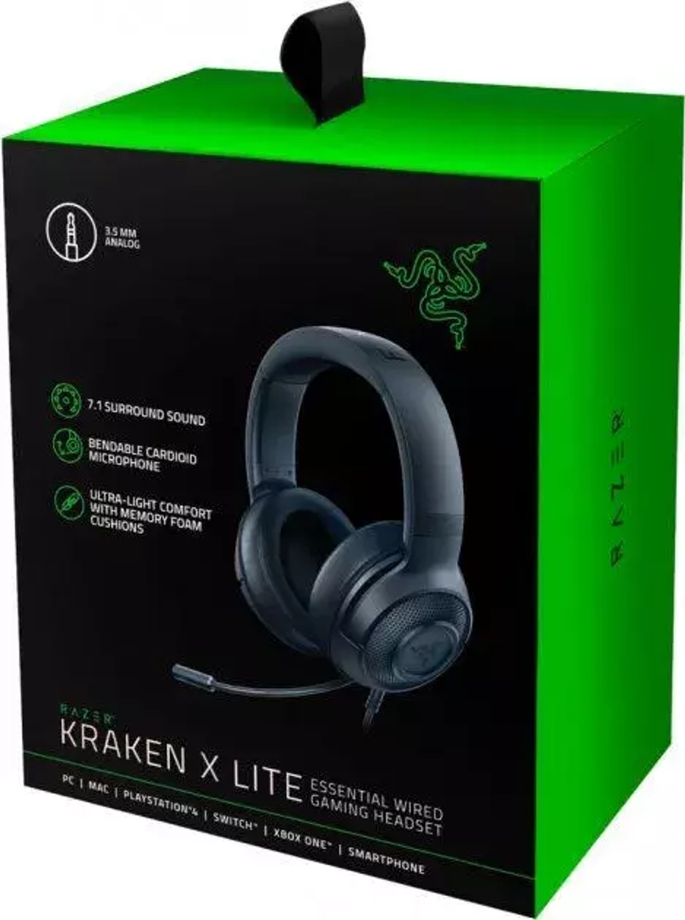 Гарнитура Razer Kraken X, Black  (RZ04-02950100-R3C1)
