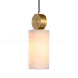 Подвесной светильник Cloyd PILAT-B P1 / Ø12 см - алебастр - латунь (арт.11198)
