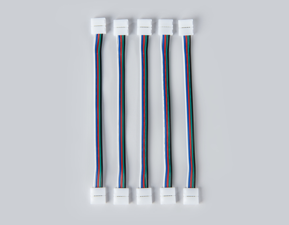 Соединитель гибкий двухсторонний для светодиодной ленты 5050 12/24V (5 конт.) 150 мм GS7801 (5шт)