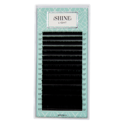 Черные ресницы elSHINE Light MIX - 16 линий