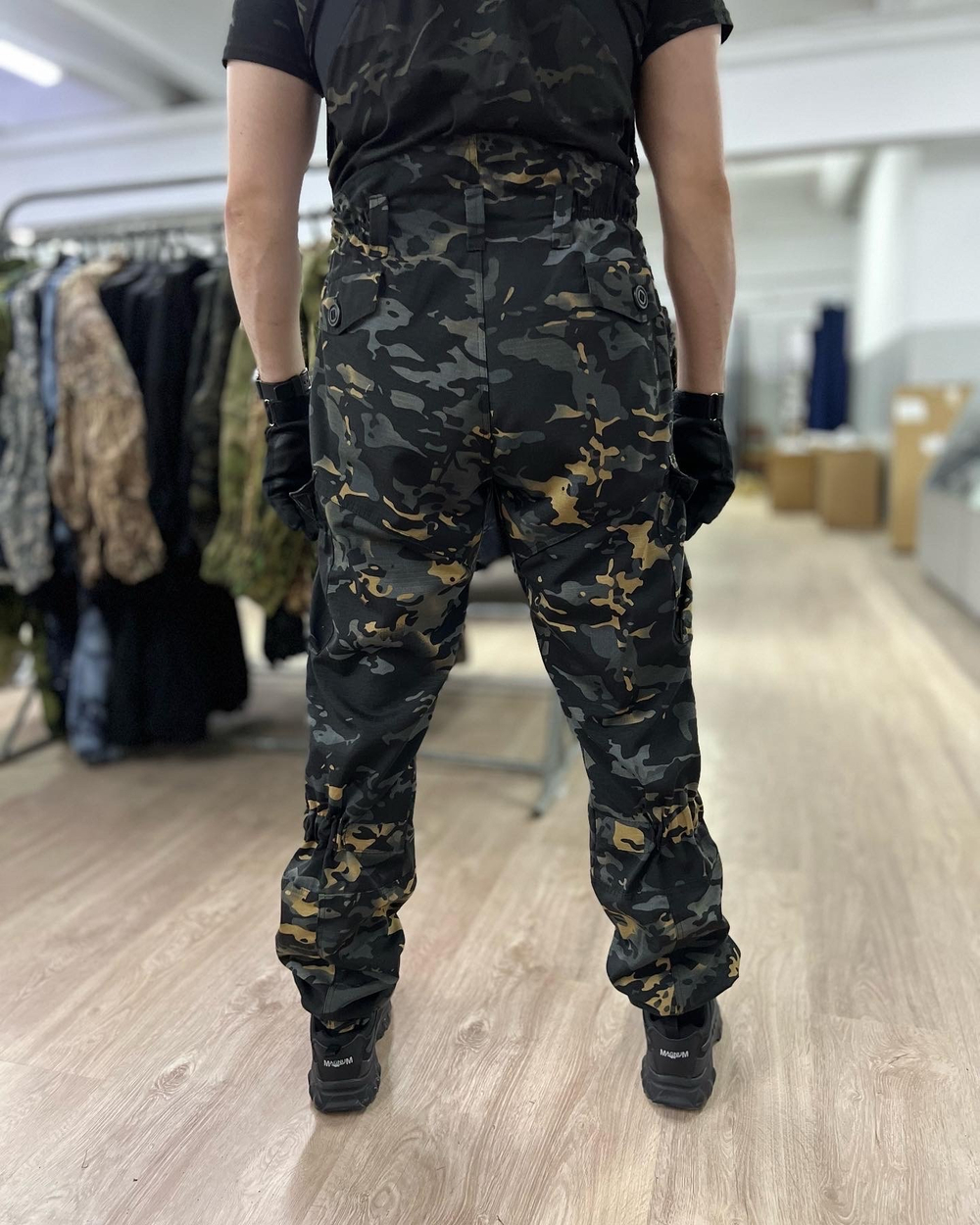 Костюм горка 6 весна-лето / черный мультикам 1 лайт