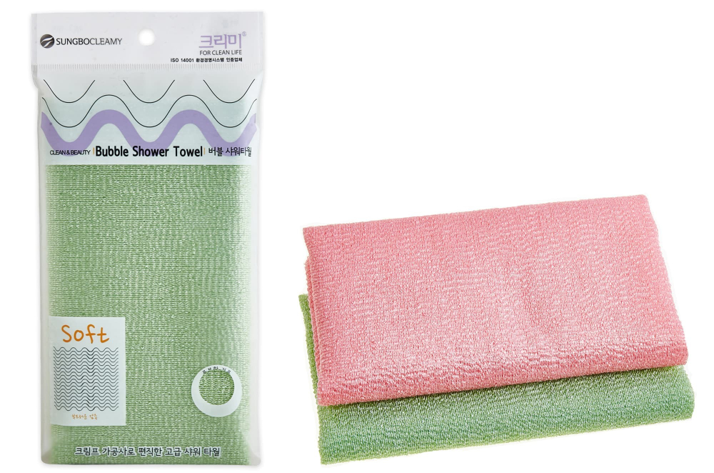 Мочалка для душа SUNGBO CLEAN&BEAUTY Bubble Shower Towel 1шт
