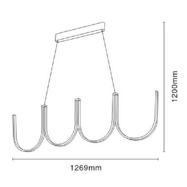 Подвесной светодиодный светильник Romatti Cullinan Giru KD1280/1280