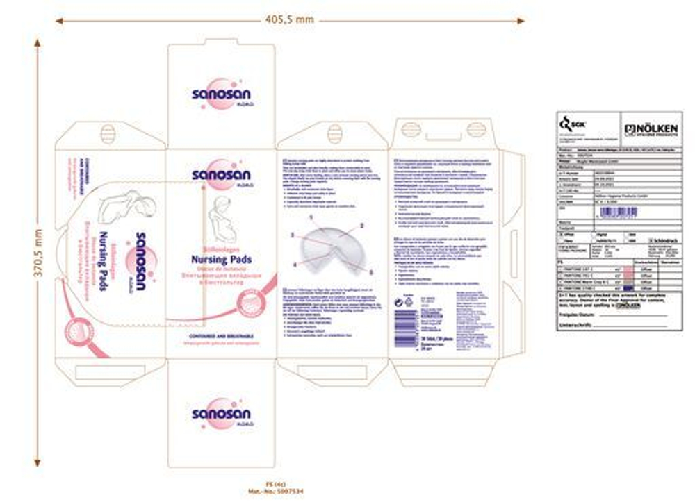 Впитывающие вкладыши в бюстгальтер Sanosan mama 30 шт