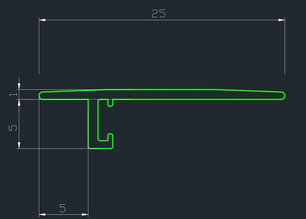 Порог алюминиевый Pro Design Doorstep 571 черный, 1800x25x6 мм