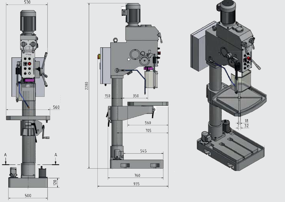 Вертикально-сверлильный станок Optimum OPTIdrill В 40GSM