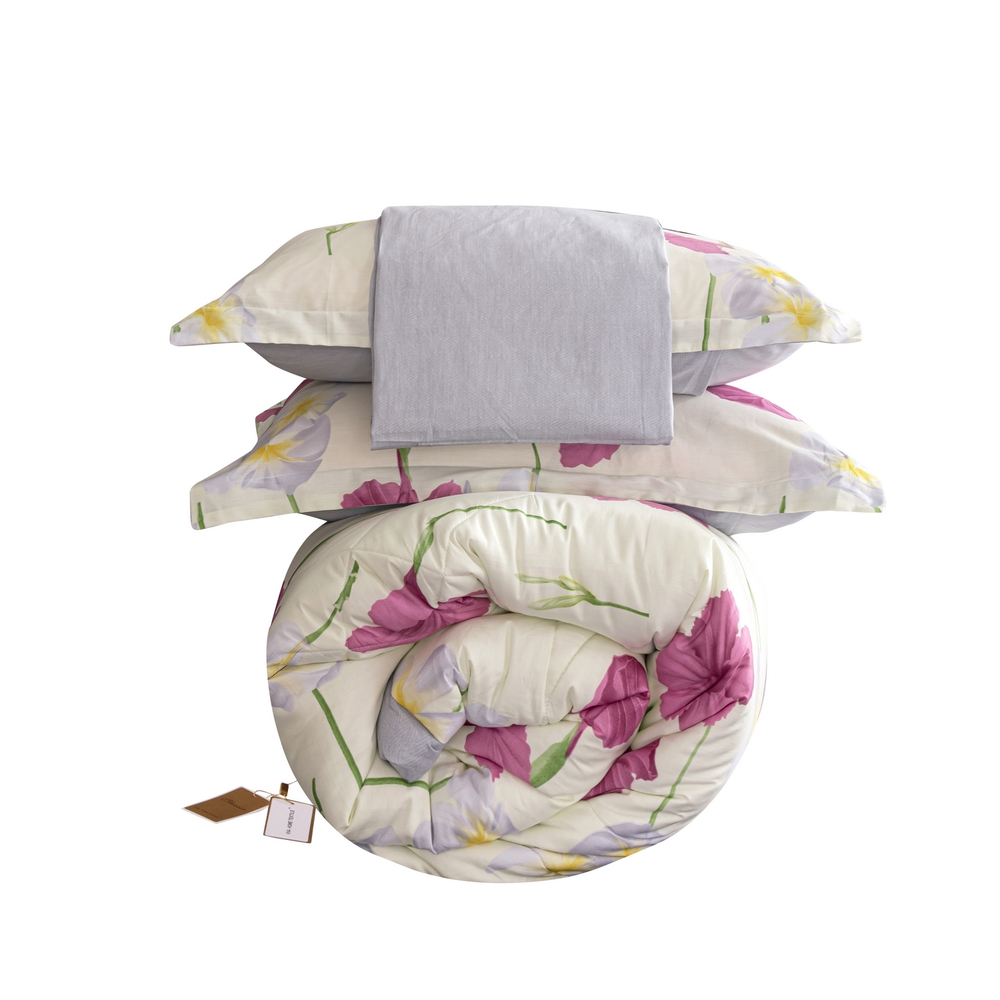 Комплект постельного белья Сатин с Одеялом 100% хлопок OB155