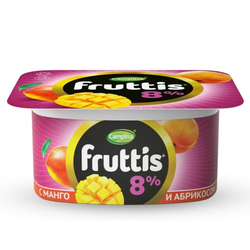 Йогурт Fruttis Лесные ягоды/Абрикос и манго 8% 115 гр