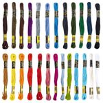 Набор ниток для вышивания (мулине) "АССОРТИ", 25 цветов по 10 м, х/б, ОСТРОВ СОКРОВИЩ, 662792