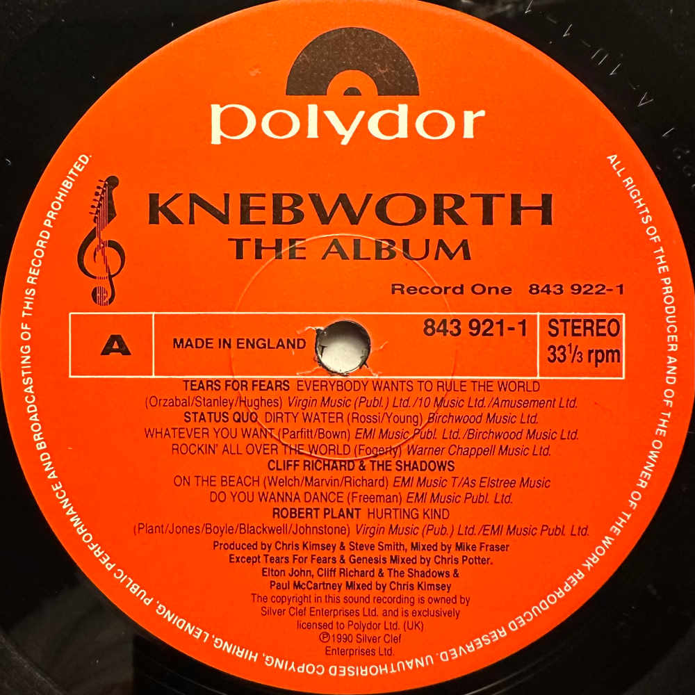 Сборник Knebworth - The Album 2LP (Англия 1990г.)