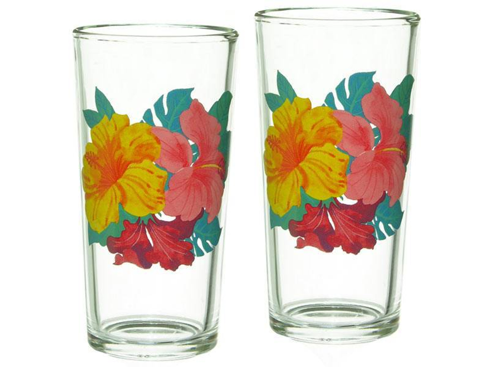Набор стаканов "Гибискусы" 6шт 230мл (высокие)
