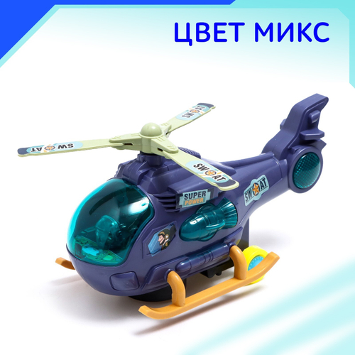 Вертолет "Джими", свет и звук, работает от батареек, цвет МИКС   7603254