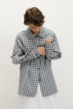 Рубашка из фланели мелкая клетка