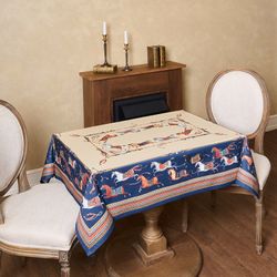 СКАТЕРТЬ "PASSAGE" 110Х140СМ ,БЕЖЕВЫЙ,100% ХЛОПОК С ПРОПИТКОЙ,ТВИЛ