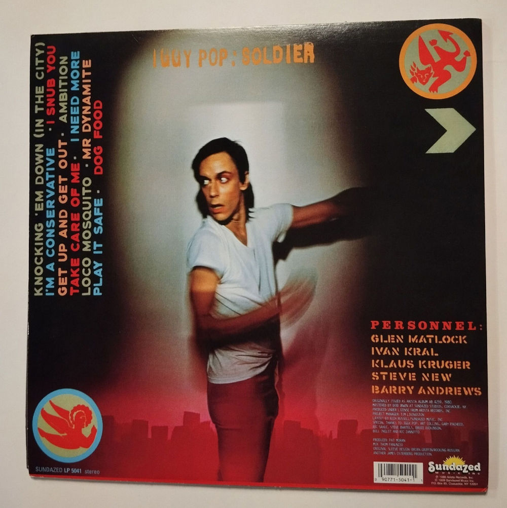 Винтажная виниловая пластинка LP Iggy Pop Soldier (USA 1999)