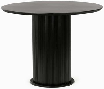 Обеденный круглый стол Lona черного цвета , 100 см, ножка металл, столешница меламин