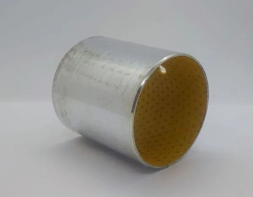 Металлополимерная разрезная свертная втулка 70*75*80 хромированная / Скользящий подшипник с POM покрытием / для манипуляторов и спец. техники