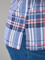 Рубашка Р-001/клетка-голубая