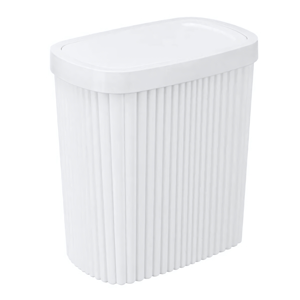 Контейнер для мусора с плавающей крышкой "velvet" 1,9л 160х100х172мм (белый)