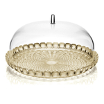 Блюдо сервировочное с крышкой tiffany, ?30 см, бежевое