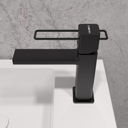 Смеситель для раковины STWORKI Брамминг S40010BK матовый черный