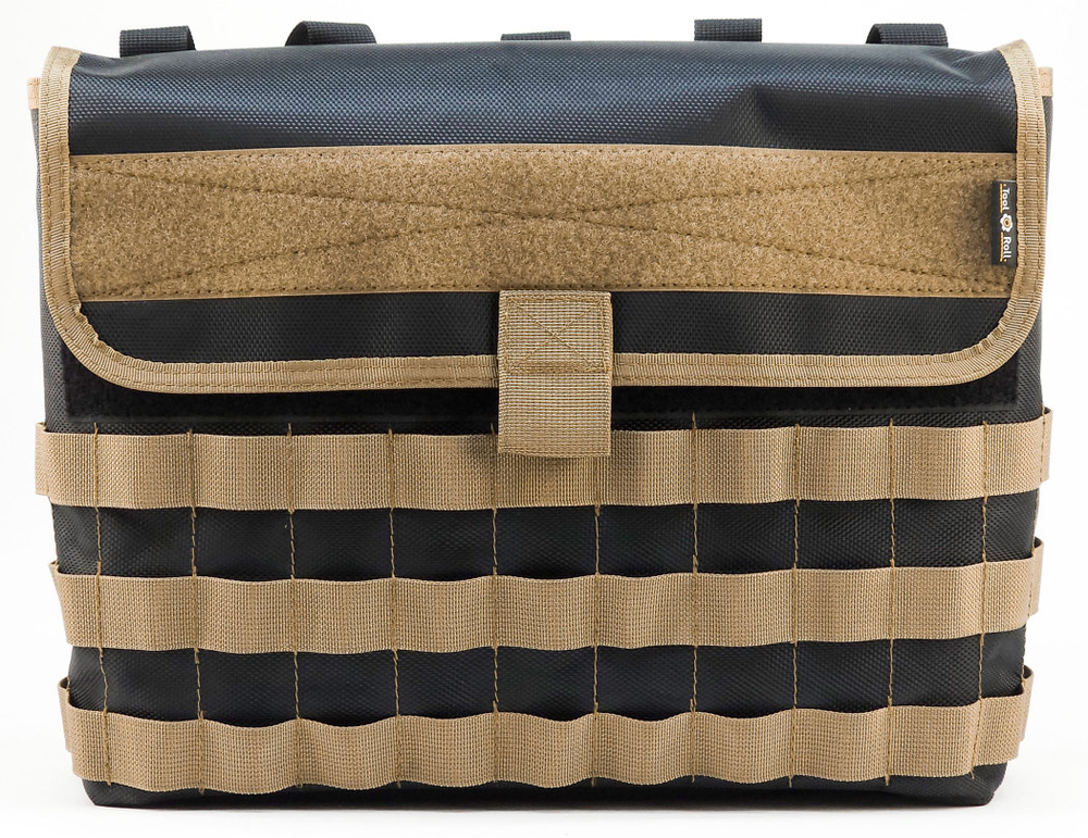 Универсальный большой подсумок MOLLE с клапаном на липучке 35х27х11см - 10х6