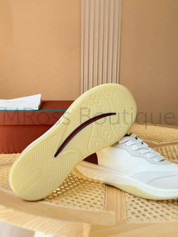 Мужские кроссовки Loro Piana 410 Walk Wish белого цвета