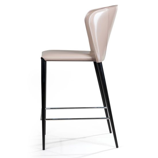 Стул полубарный Albert кожа цвет капучино