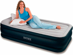 Кровать надувная Intex, 191х99х42 см, 64132NP, нас встроен, электр, флок, с ребрами жест, 136 кг