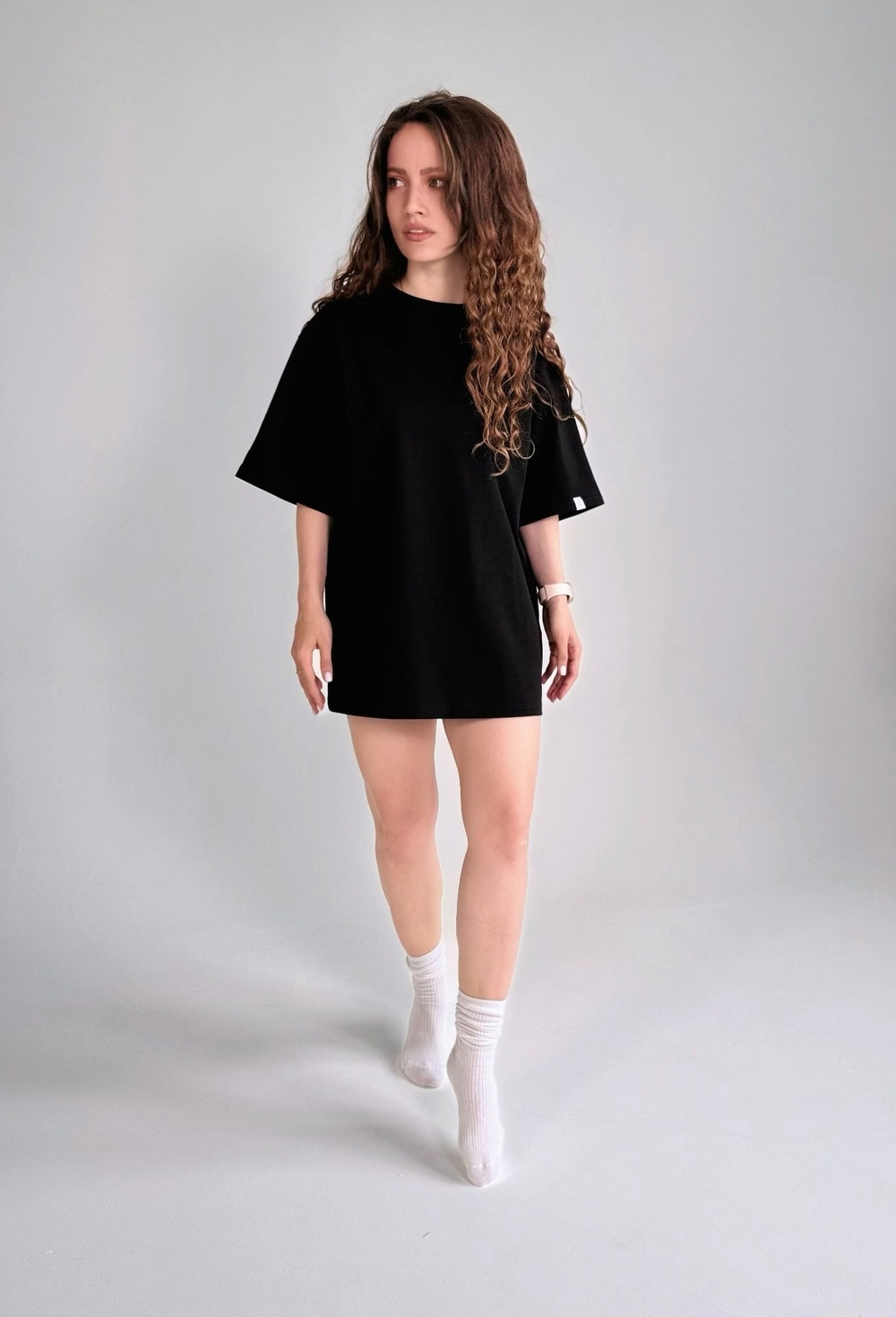 Футболка oversize чёрная