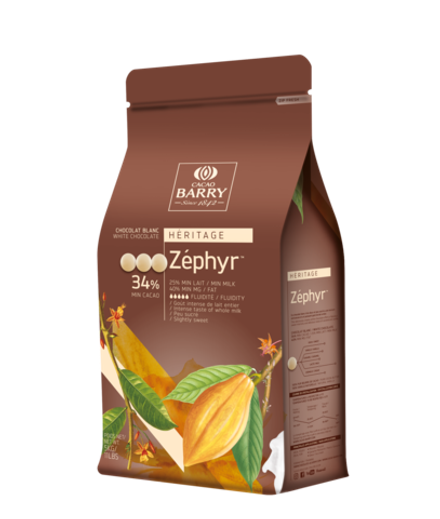 Шоколад Cacao Barry ZEPHYR Белый 34.0% (Пакет 1 кг)