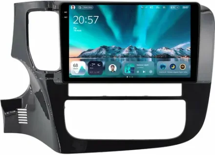 Магнитола для Mitsubishi Outlander 3 2012-2024 (овальный климат, Китай) - Teyes CC4 монитор 9.2" 2K QLED на Android 14, Snapdragon 680, DSP, CarPlay, 4G SIM-слот